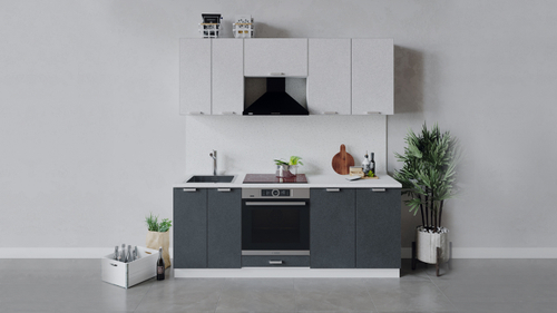 Кухонный гарнитур «Гранита» длиной 200 см со шкафом НБ