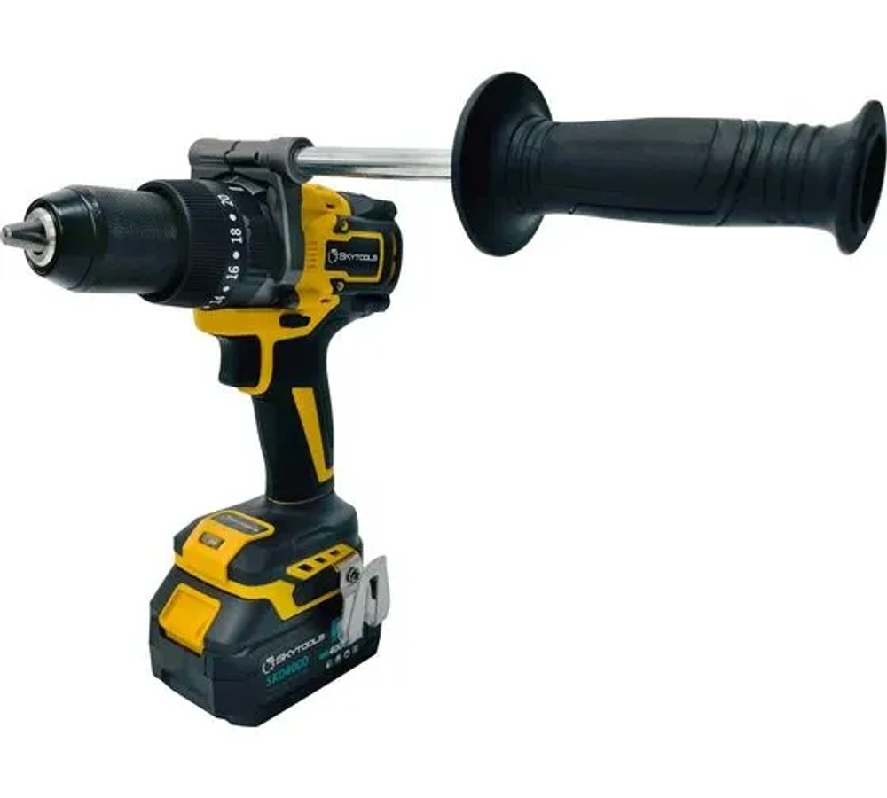 Дрель-шуруповерт, 40 мм, 20 В, 2200 об/мин, патрон - быстрозажимной, разноцветный, надежный