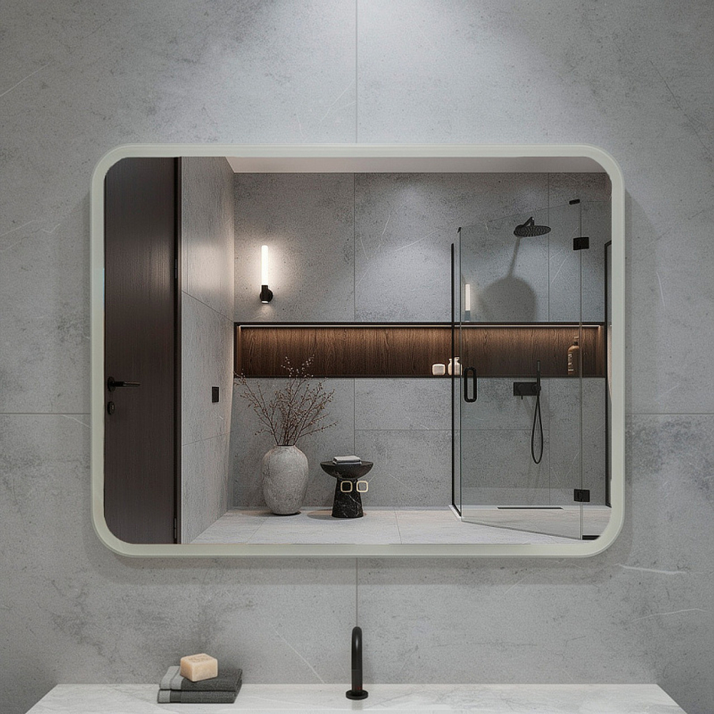 Зеркало Loranto Скай 80х60 с подсветкой, с подогревом, сенсорный выключатель (CS00098016)