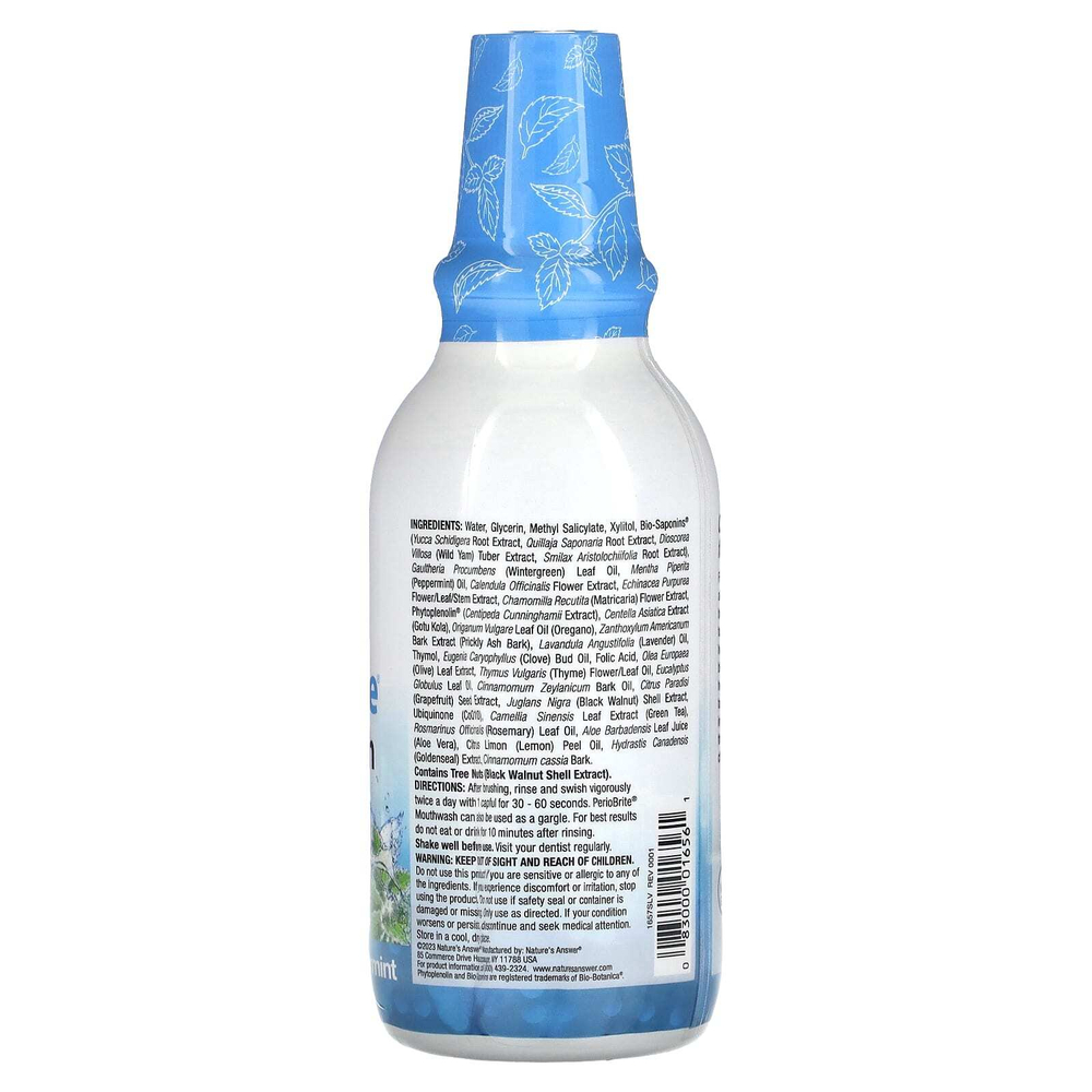 Nature's Answer, PerioBrite, ополаскиватель для рта с ксилитолом, зимняя мята, 480 мл (16 жидк. унций)