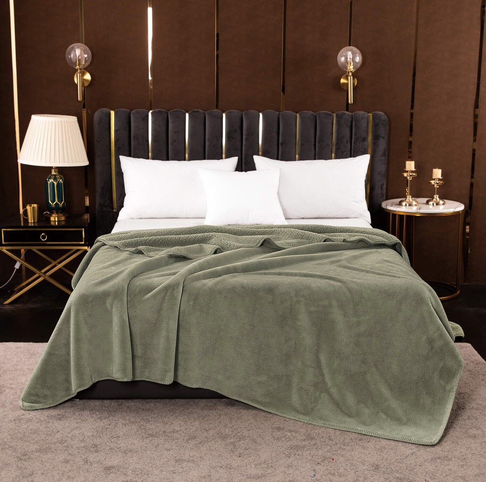 Плед 160x220 Sofi De MarkO Аурелия оливково-зеленый