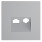 Накладка для розетки TV+RJ45 кат. 6, S70 (серый)