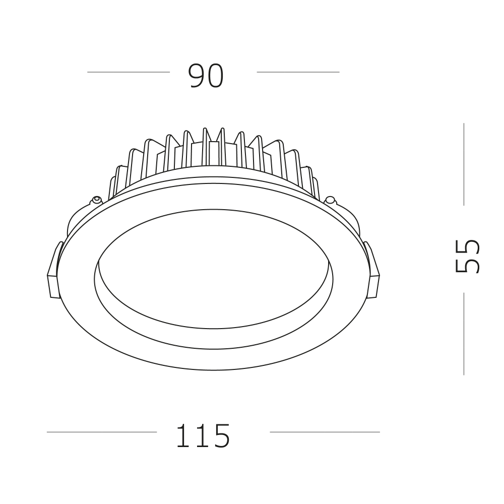 Светильник встраиваемый LED 7W 3000K