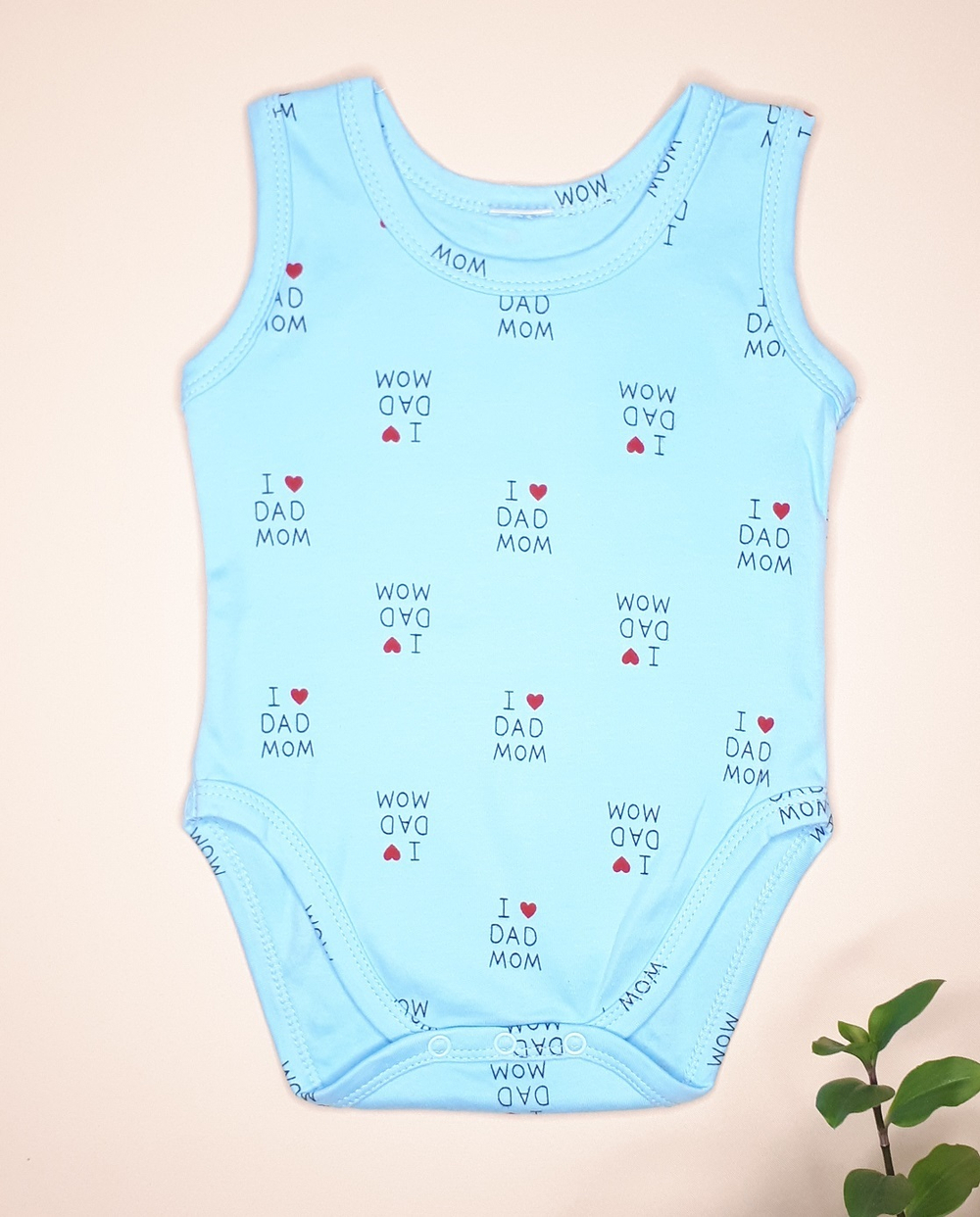 Комплект Люблю Папу и Маму (голубой)