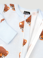 Утеплённый комбинезон с открытой ножкой Mjölk Sleep and Play Тигрята