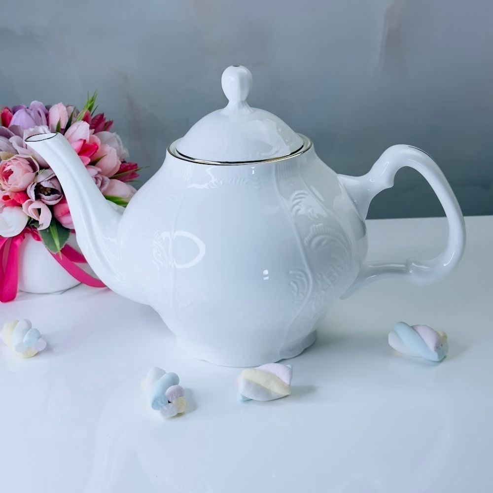 Lenardi 226-198 Заварочный чайник 1950мл MARIA GOLD в под.уп.(х6)Фарфор