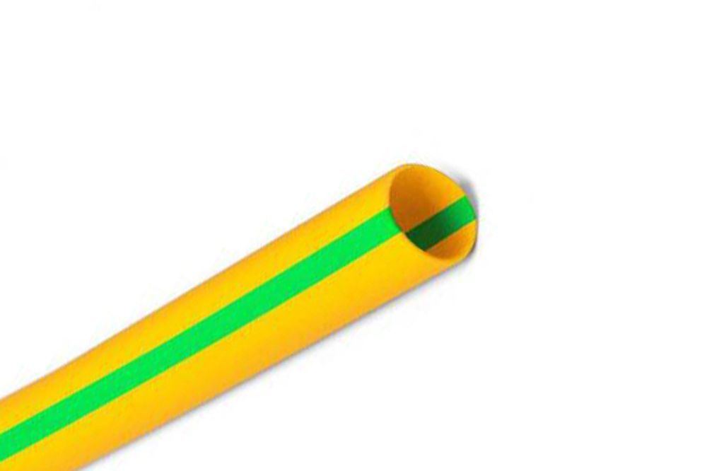 Термоусадочная желто-зеленая трубка RIPO Plus Ø 12.0 / 6.0 Желто-зеленый 100m