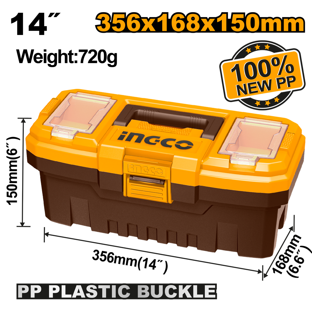Ящик для инструментов пластиковый INGCO PBX1401 356х168х160 мм