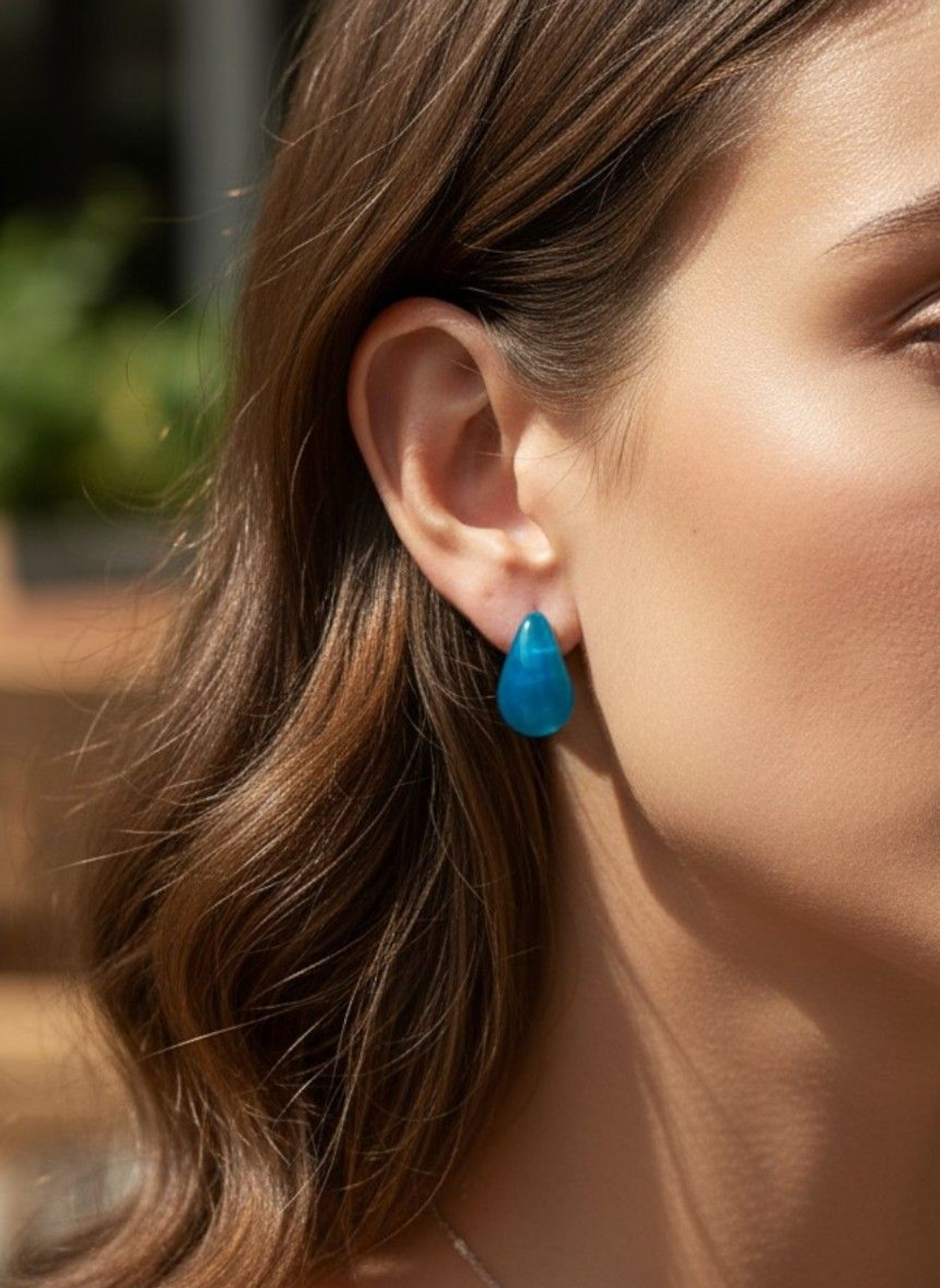 Серьги из акрила капля