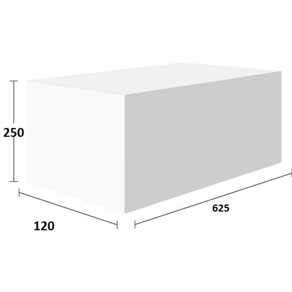 Блоки перегородочные газосиликатные 625х120х250
