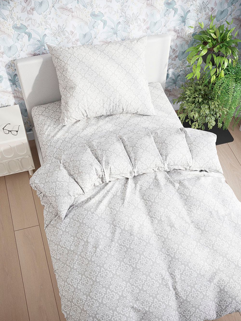 Постельное белье перкаль Сказка "Klassik" 1,5-сп Наволочка 50х70 см 1 шт Простынь 150x215 см Пододеяльник 145x215 см