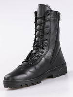 Зимние берцы с нат. мехом 5023-03 ЧЕРНЫЙ