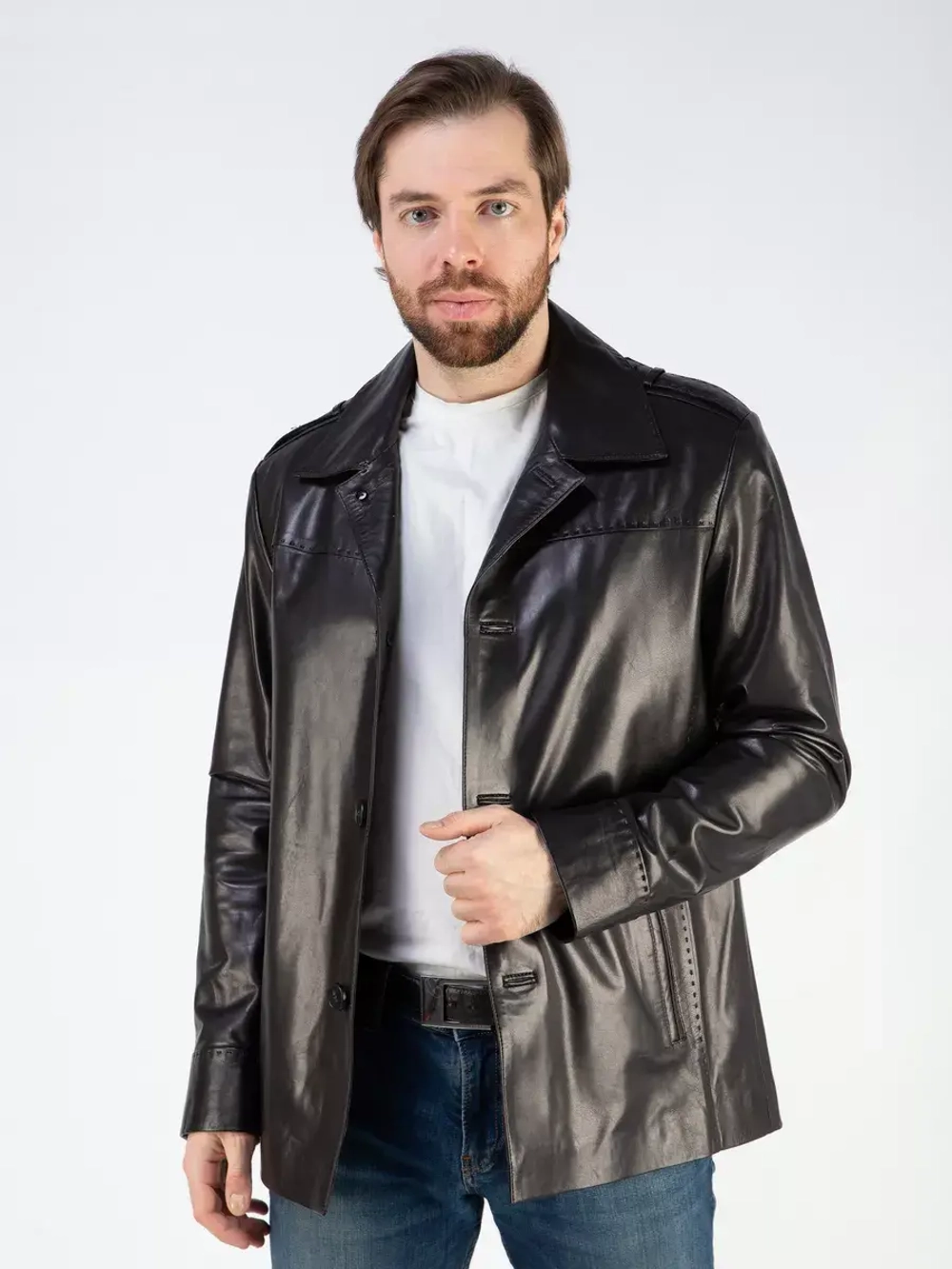 Кожаная куртка демисезонная