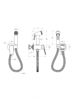 Гигиенический душ со смесителем CEZARES LINER-DIF-01