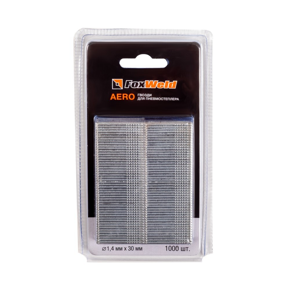 Гвозди для пневмостеплера тип 16GA T30, 1,4 х 30 мм 1000 шт. AERO