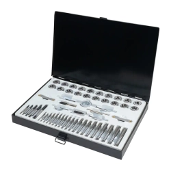 Набор метчиков и плашек 50пр.(М3х0.5,4х0.7,5х0.8,6х1.0,8х1.25,6,8,10-32,10,12-24,1/4-20/28,5/16-18/24,3/8-16/24,7/16-14/20,1/2-13,1/2-20)в метал.кейсе Forsage F-M050-3