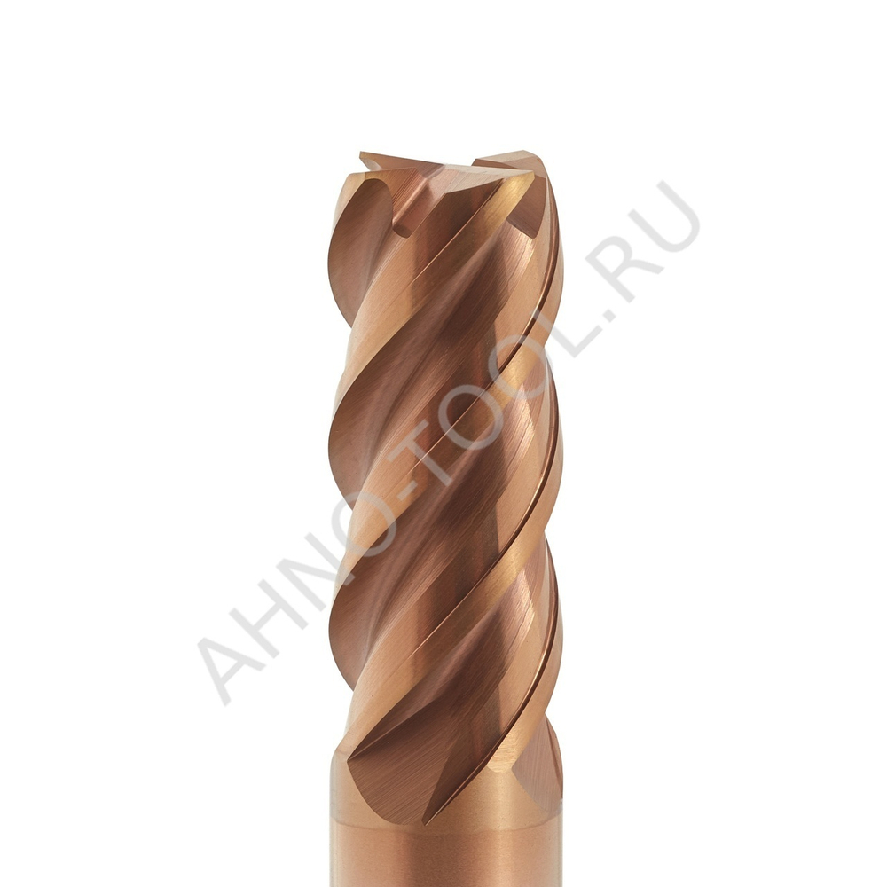 Фреза твердосплавная концевая  10мм (L=75, l=25, хв=10) Z4 35° по стали, нержавеющей стали, чугуну B