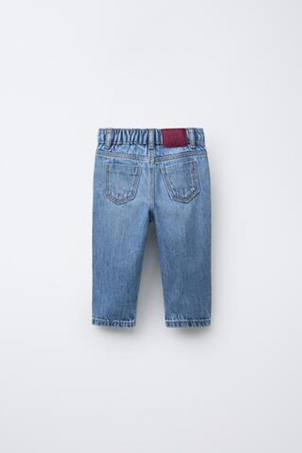 ZARA ДЖИНСЫ MOM FIT, ВЫЦВЕТШИЙ СИНИЙ