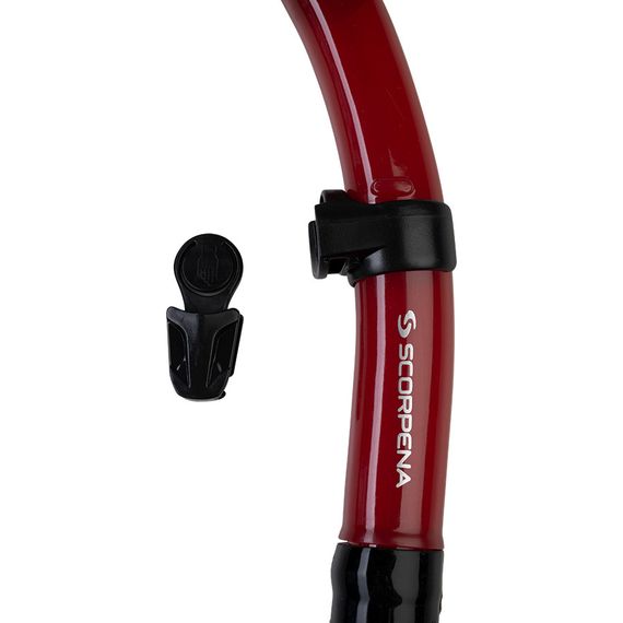 Трубка Scorpena J3 с двумя клапанами красная