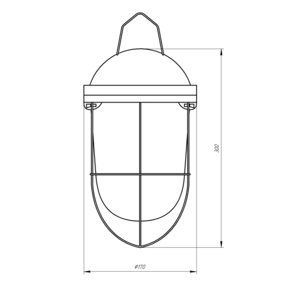Светильник ЭРА НСП 02-100-003 с решеткой Желудь сталь стекло IP54 E27 max 100Вт 172х262х275 белый