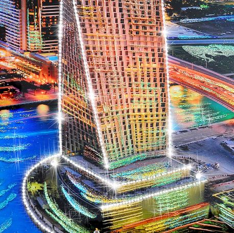 Картина на стекле Дубай Крик