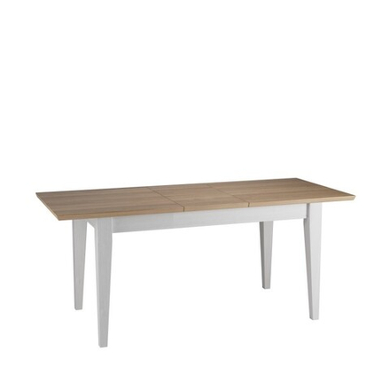 стол обеденный «Форест»/«Сканди» 160-199х80 со вставкой белый воск/антик