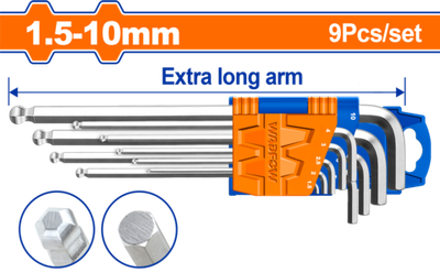 Набор шестигранников HEX 9 шт (6/48) WADFOW WHK2292