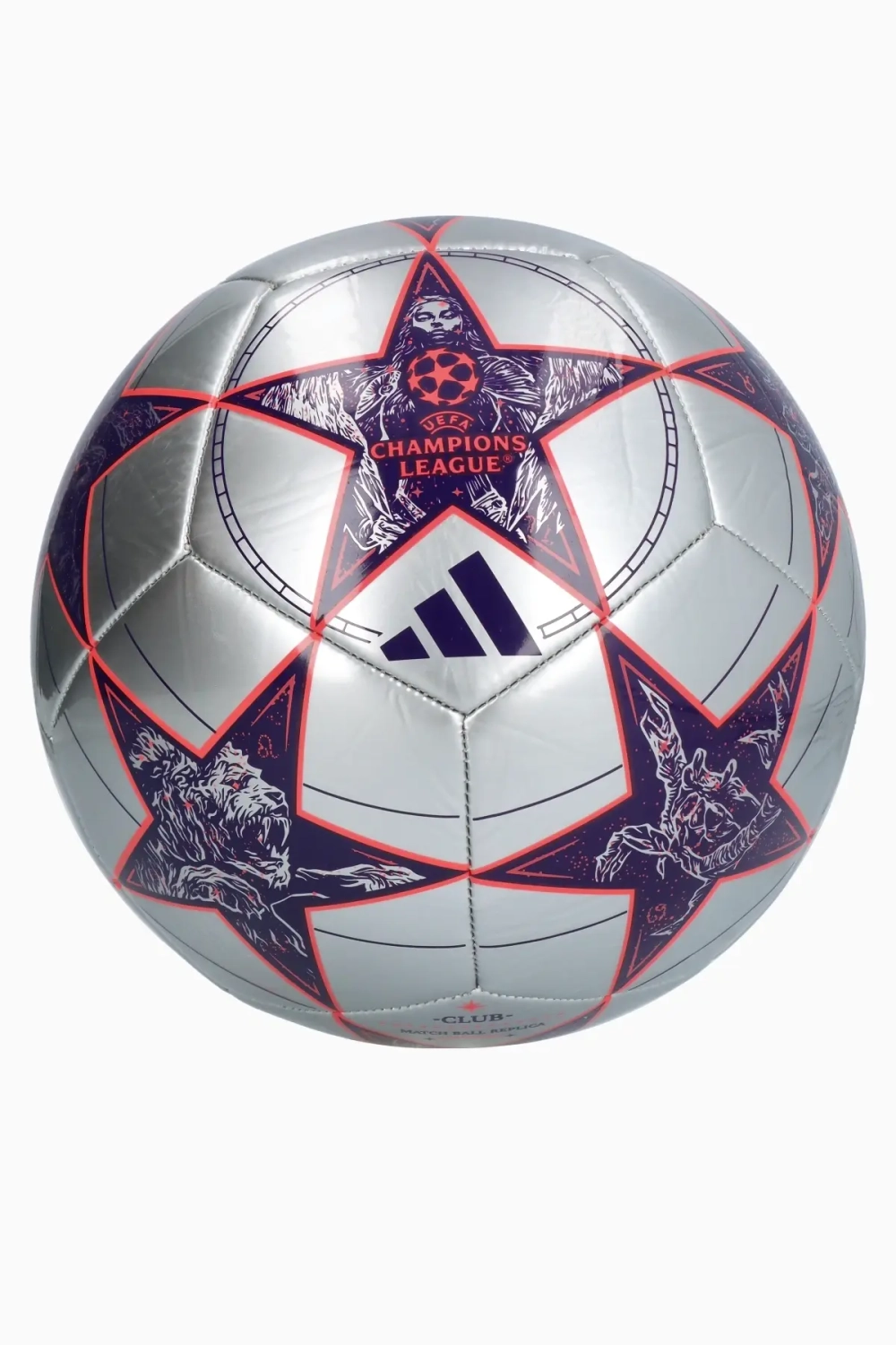 Футбольный мяч adidas UCL Club 25/26 размер 4 - серебряный