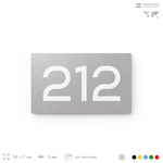 Номер на дверь 212, табличка на дверь для офиса, квартиры, кабинета, аудитории, склада, серый 120х70 мм, Айдентика Технолоджи