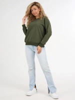 Кофта без начеса теплый больших размеров оверсайз свитшот