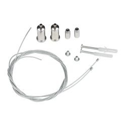 UFL-H02 SILVER 200 POLYBAG Комплект крепления для подвесного монтажа накладных светильников. Два тросика с креплениями длиной 2м. ТМ Uniel
