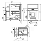 Дровяная печь для бани ЕРМАК 12 Сетка Классика