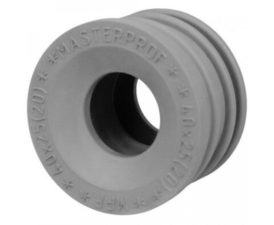 Манжета переходная для канализации серая уплотнительная сантехническая ТЭП 40х25 MPF, 3 шт