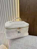 HEY GLOW косметичка твидовая в чёрно-белых тонах ( большой)