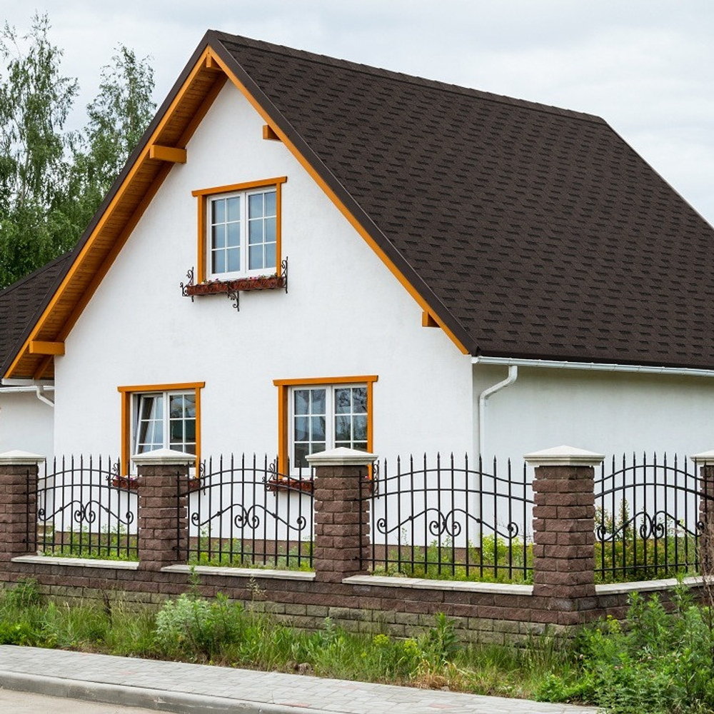 Черепица гибкая Технониколь Shinglas Фазенда коричневая