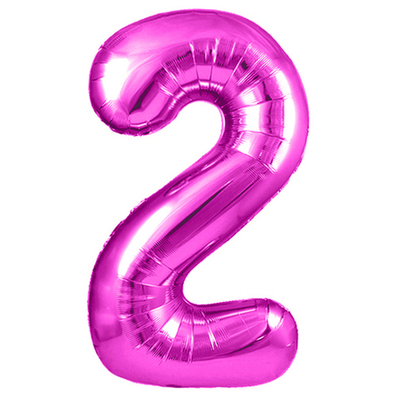 Цифра 2 розовый 40” г82