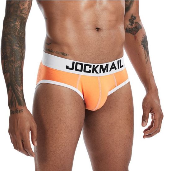 Мужские трусы брифы оранжевые JOCKMAIL JM2032-21