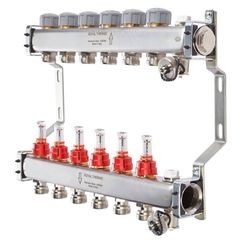 Коллектор нерж. в сборе с расходомерами 1 ВР-3/4 НР, 7 выходов
