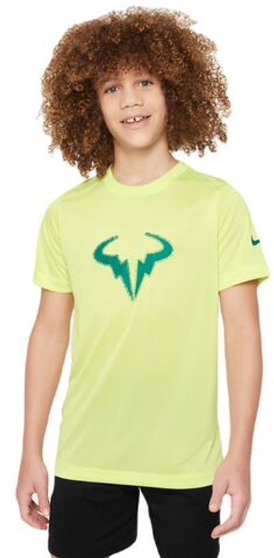Футболка для мальчика теннисная Nike Boys Rafa Training T-Shirt - light lemon twist