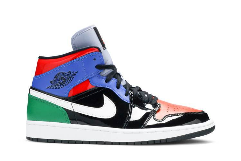 Кроссовки Jordan Air Jordan 1 Mid Se Patent Blend (Женская размерная сетка)
