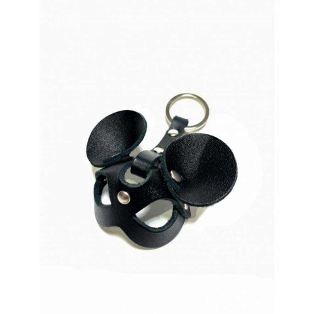 Брелок кожаный мышка