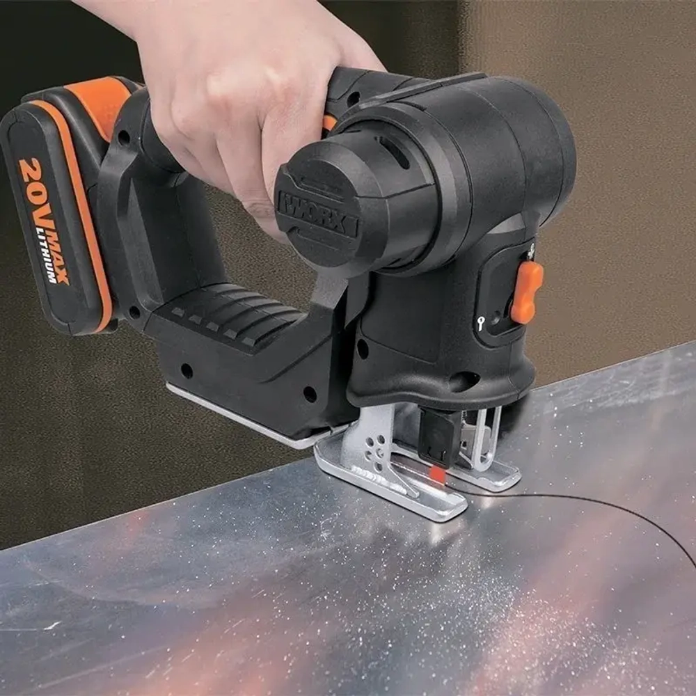 WORX WX550.1 аккумуляторный лобзик (2 x 2 Ач, ЗУ)