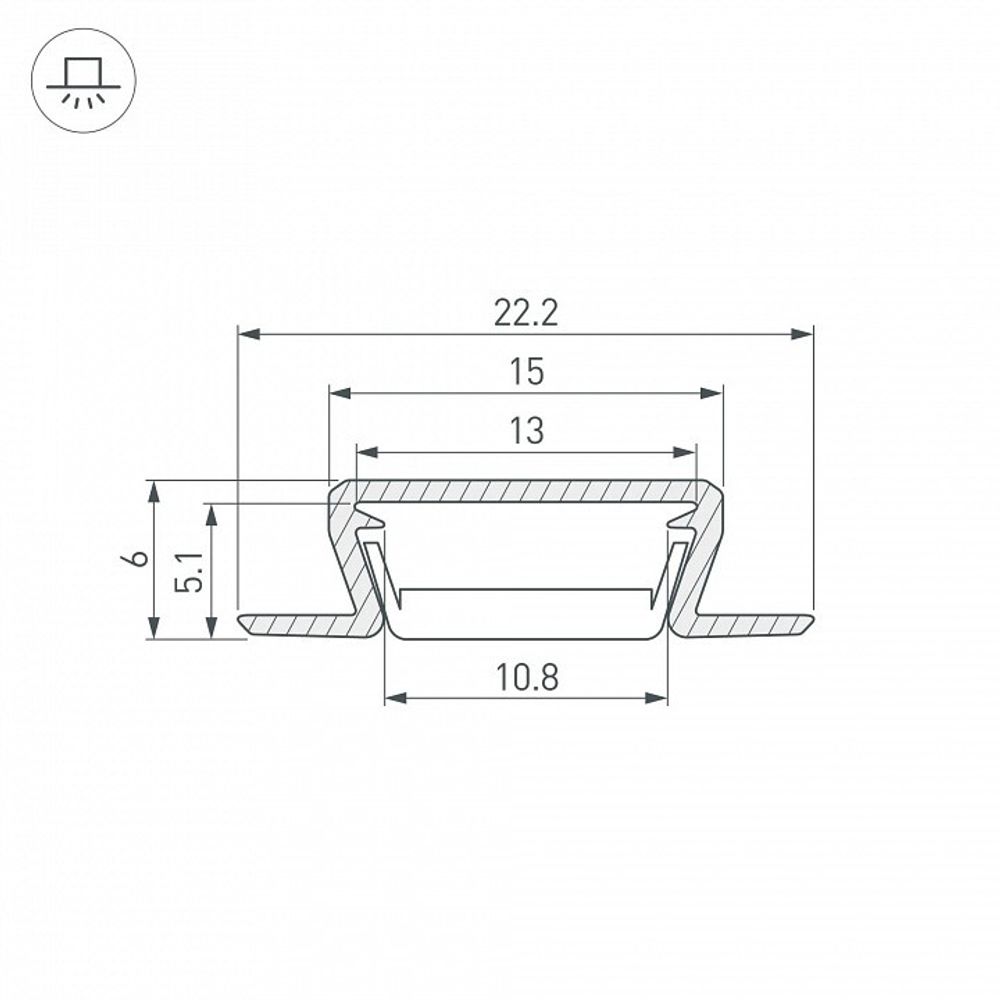 Профиль встраиваемый Arlight MIC 040719
