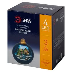 Светодиодная новогодняя фигура ЭРА EFIS-S04 композиция Шар мультиколор 3*АА 15*15*17 см
