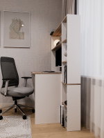 Стол компьютерный, стол письменный, белый дуб,120*60