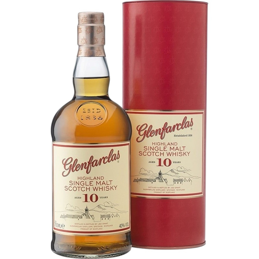 Виски Glenfarclas 10 Y.O. 0,7 л. В тубе