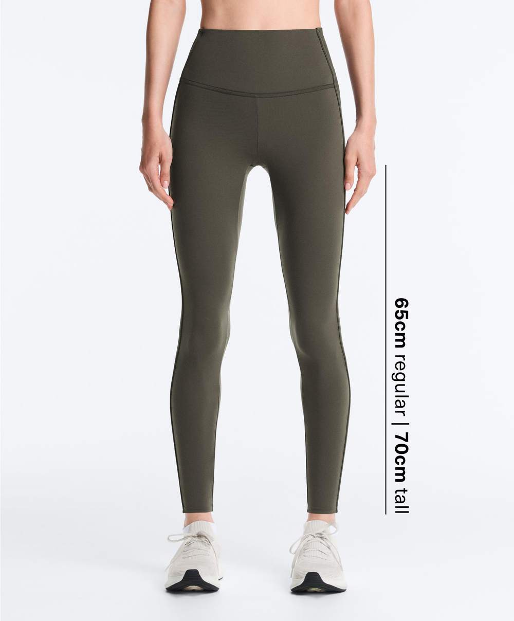 OYSHO Легинсы Comfortlux с высокой посадкой в ​​рубчик, длиной до щиколотки, зеленый