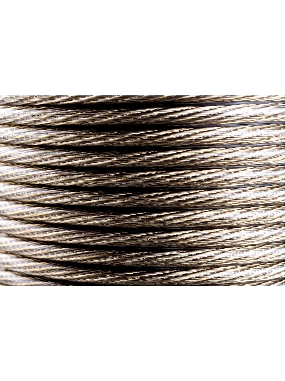 Трос стальной REXANT в ПВХ оплетке d=6 мм, прозрачный (бухта 150м) 09-5260