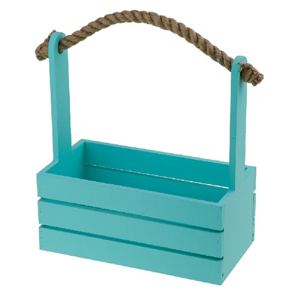 Ящик (дерево) с ручкой 24,5x13xH27см (Тиффани)