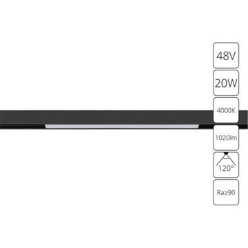 A4663PL-1BK СВЕТИЛЬНИК ПОТОЛОЧНЫЙ LINEA 48В 20Вт 1020Лм 4000К 90+ 120°